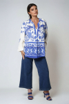 Printed blouse with fluid viscose base 