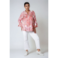 Printed blouse with a satin effect base.