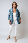 Trapeze-shaped viscose crepe shirt 