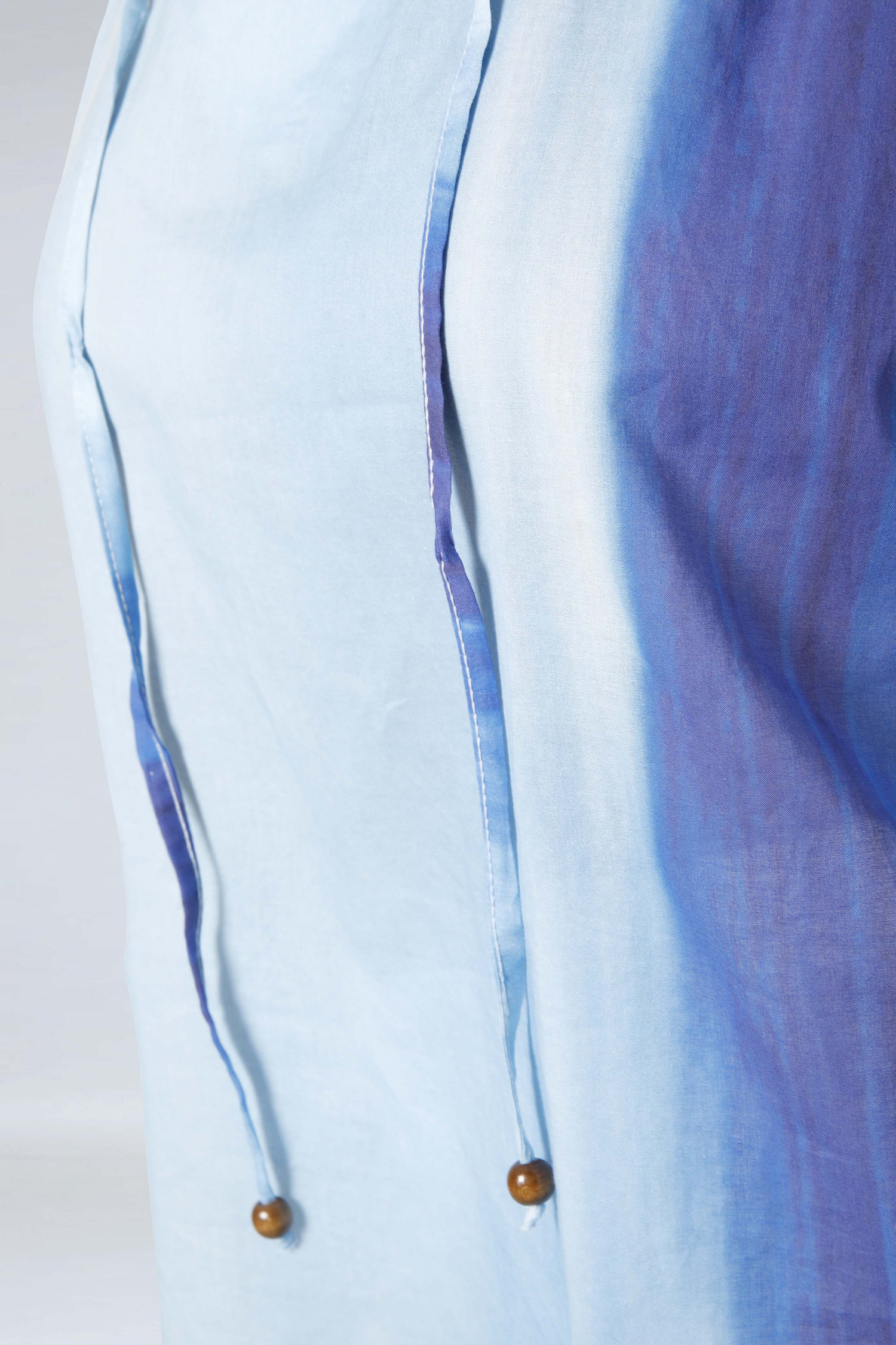 Printed cotton voile blouse