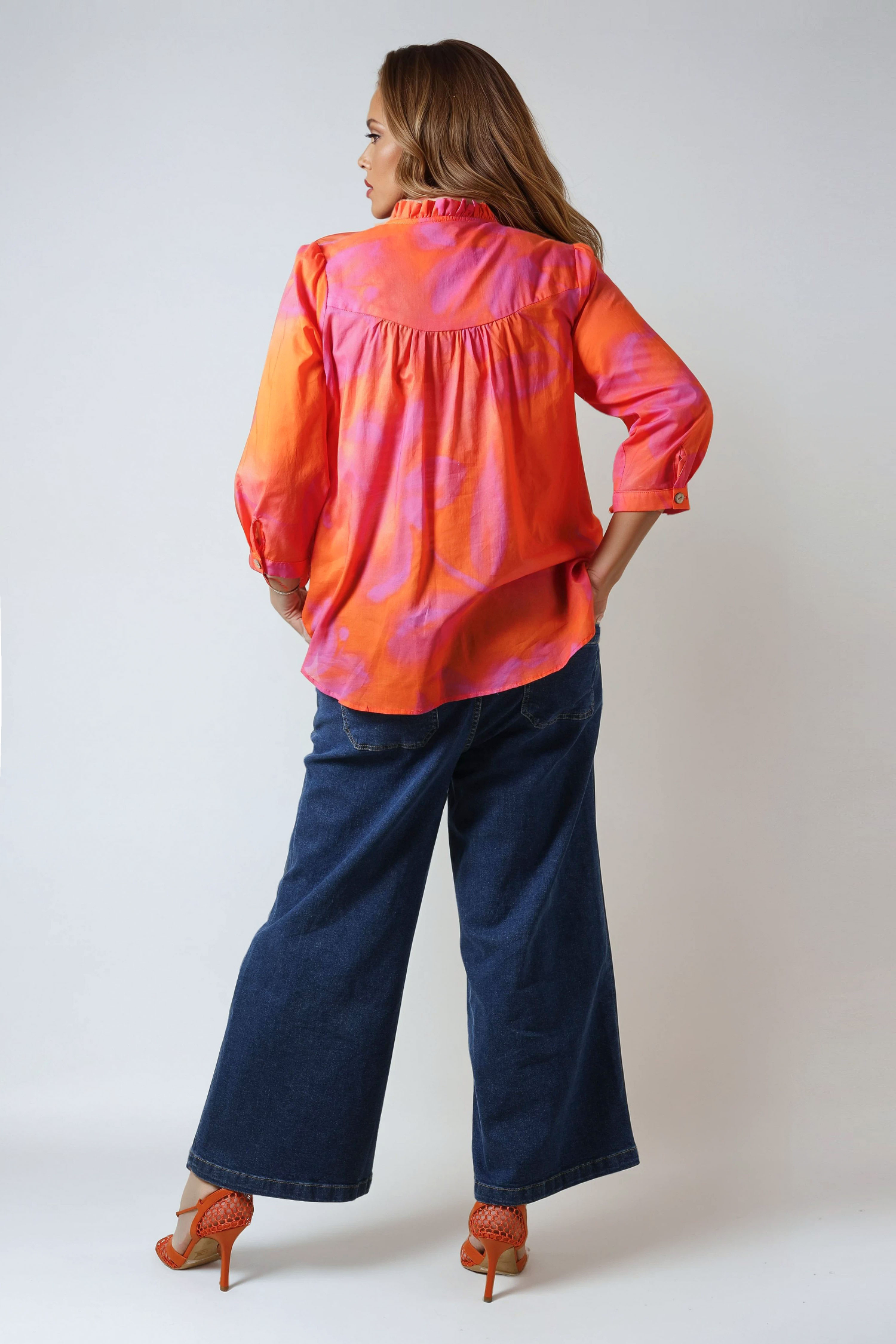 Blouse en voile de coton imprimé