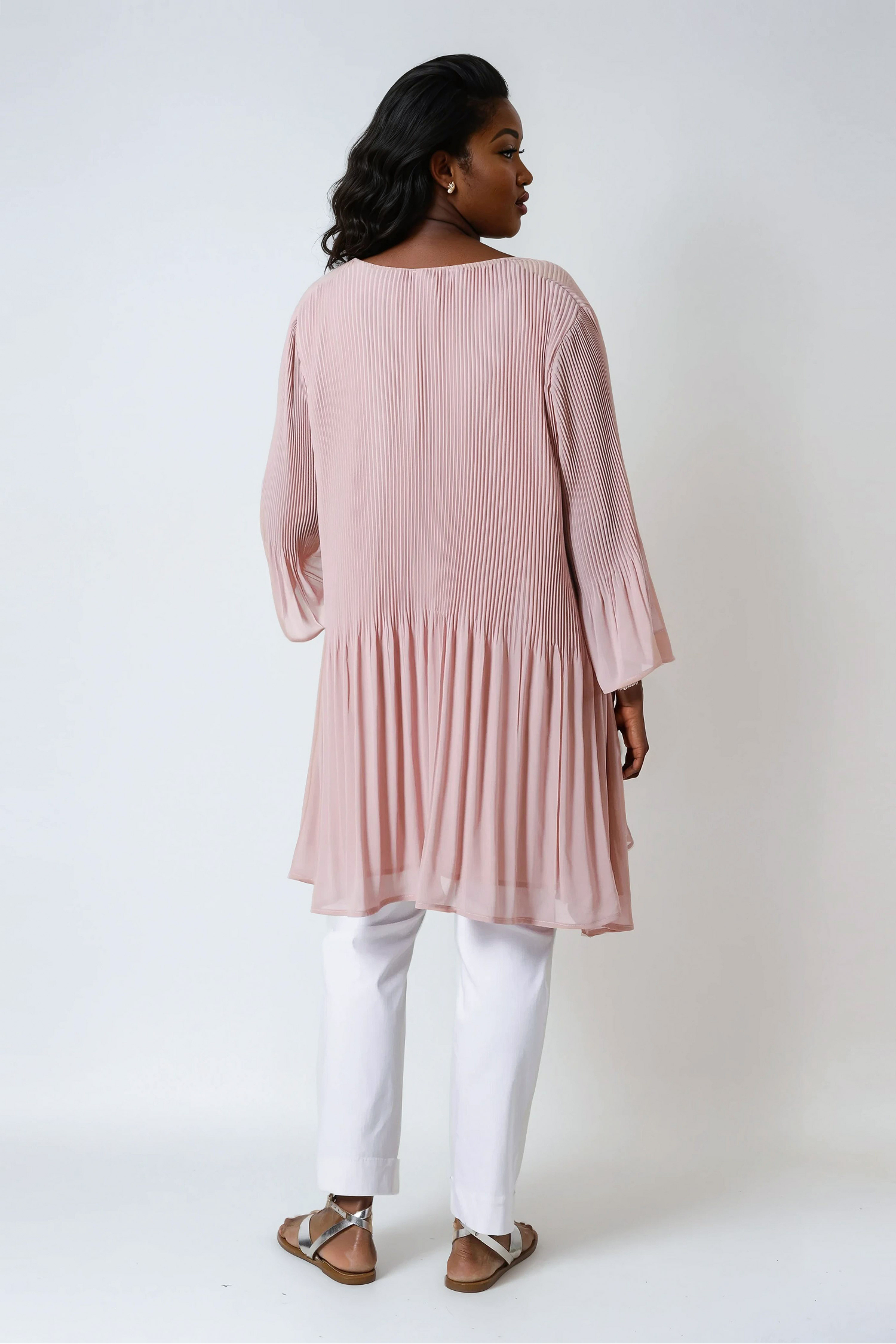 Pleated flowing jacket 
