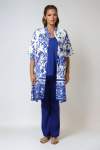 Long shirt with placed base print.