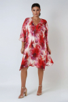 Tunic in fluid viscose twill print upper 