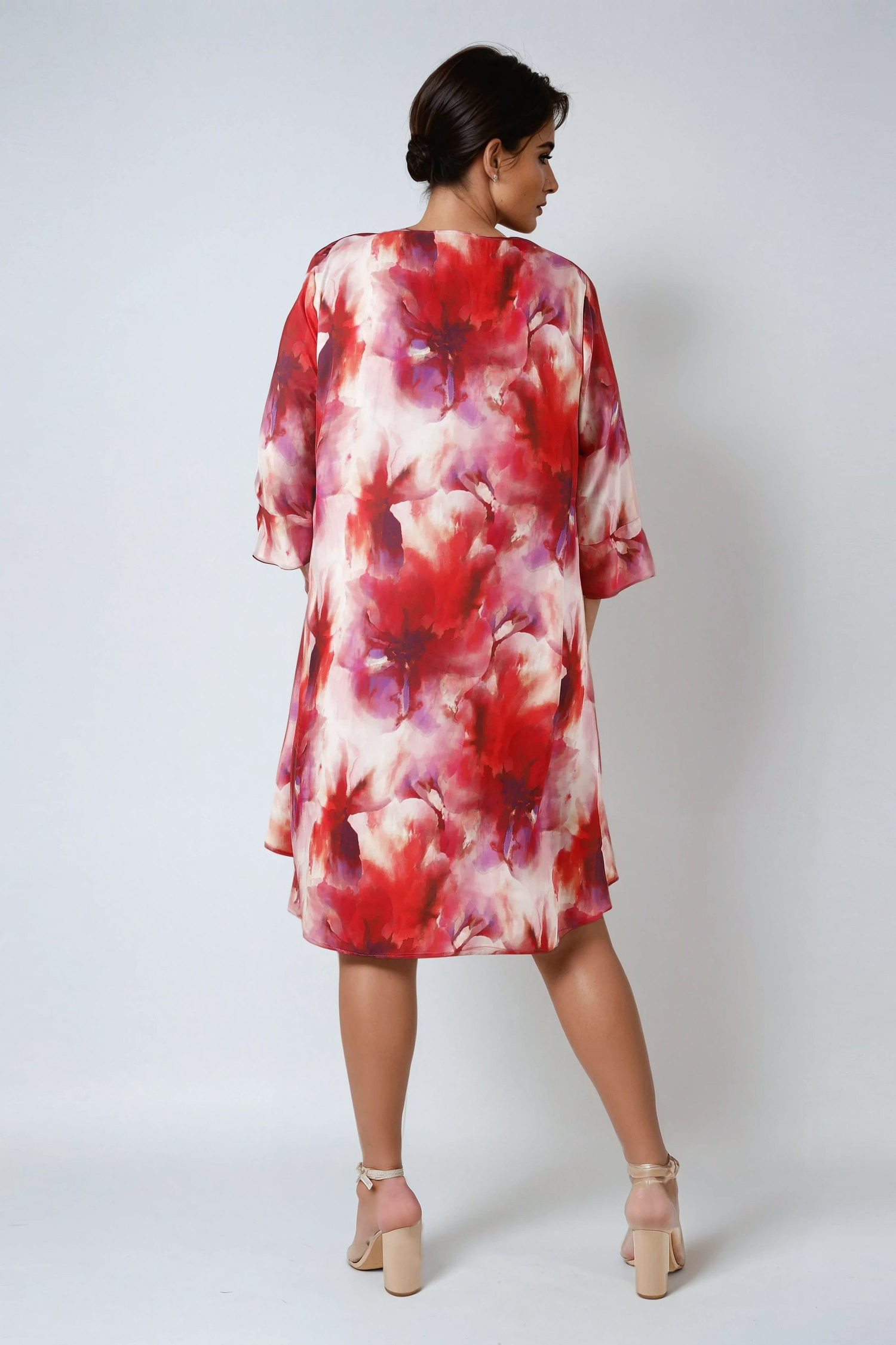 Tunic in fluid viscose twill print upper 