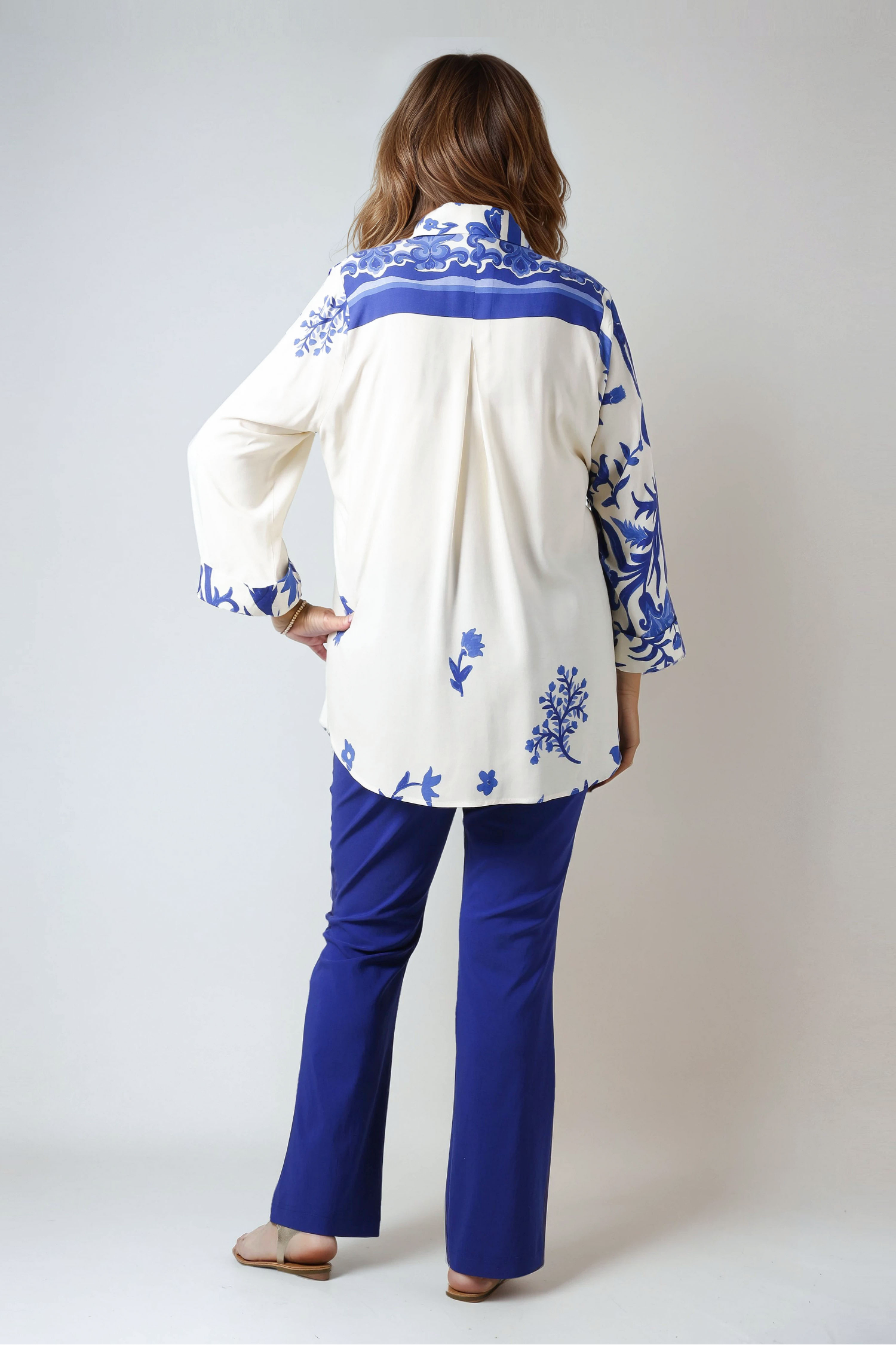 Ecovero viscose blouse patch with two patterns