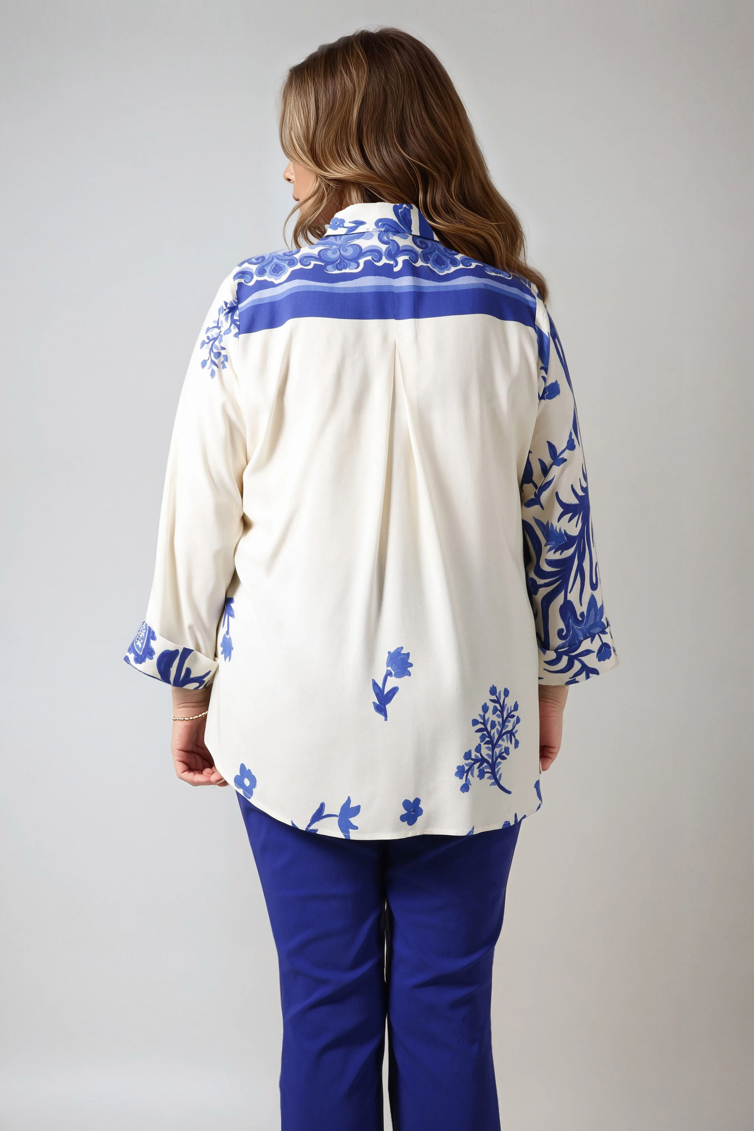 Ecovero viscose blouse patch with two patterns