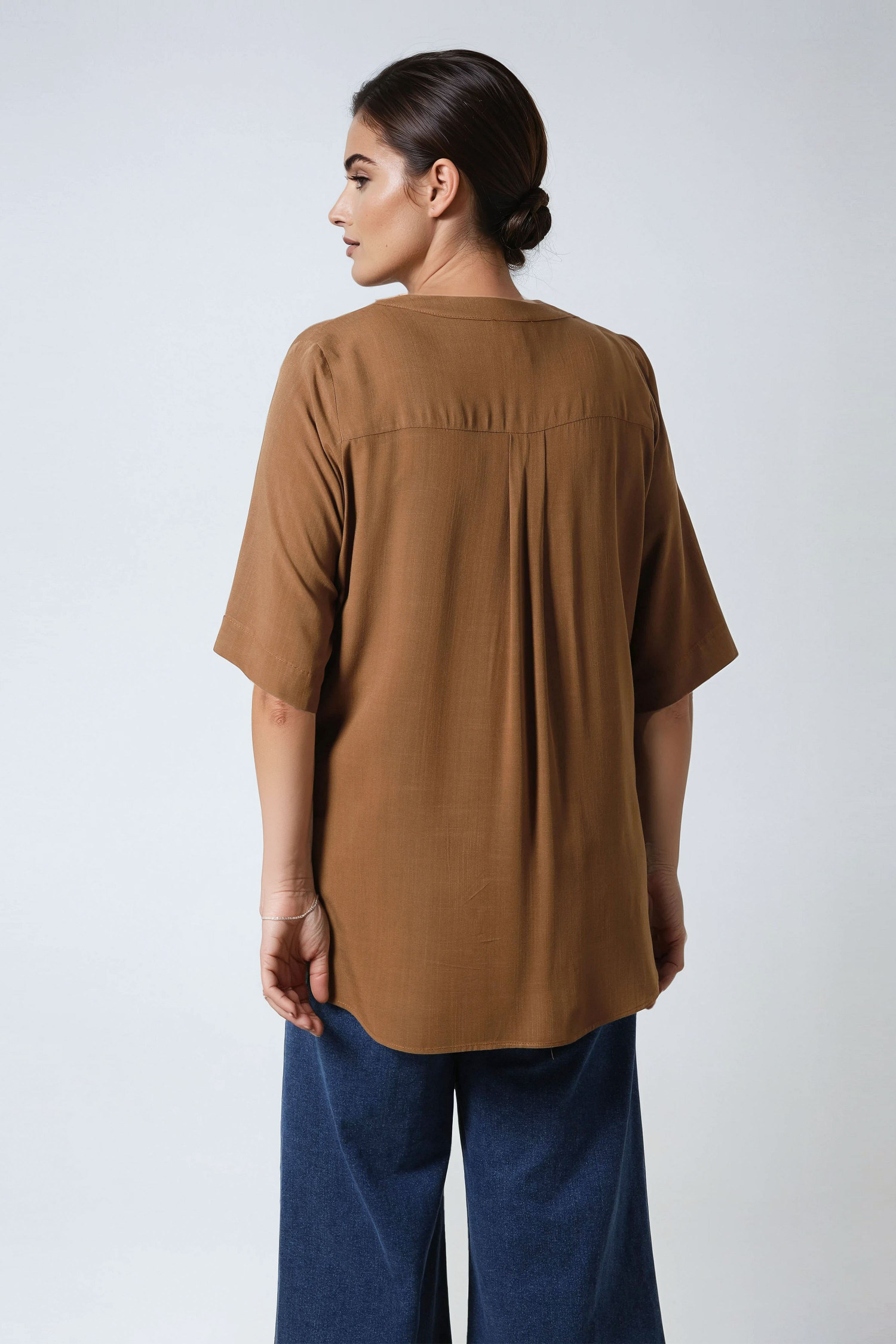 Plain linen blouse
