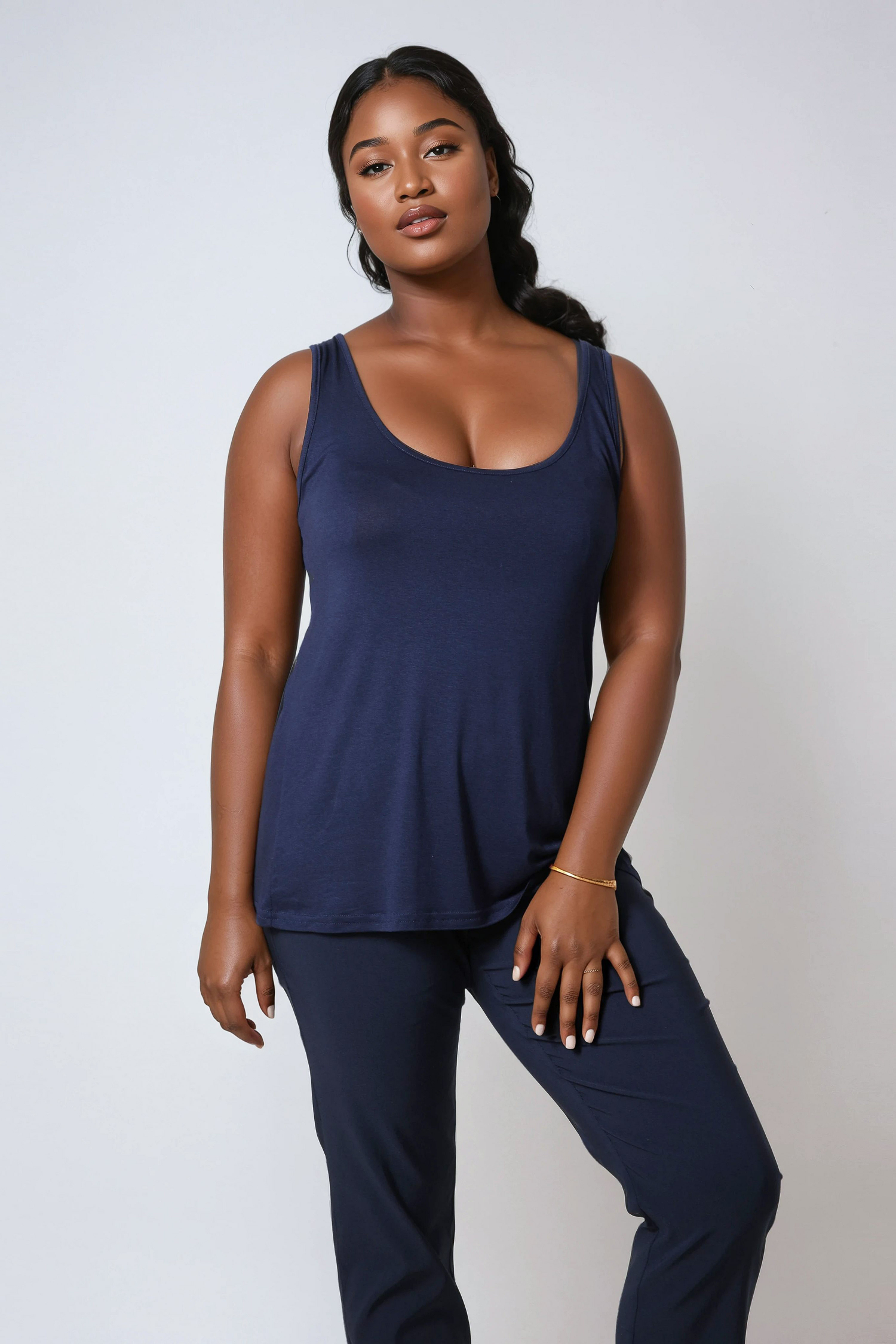 Plain knit top