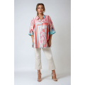 Chemise en patch graphique crêpe viscose très fluide 