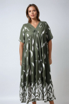 Long dress in printed base
