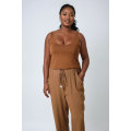 Plain viscose knit tank top