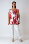 Printed viscose elastane tank top.