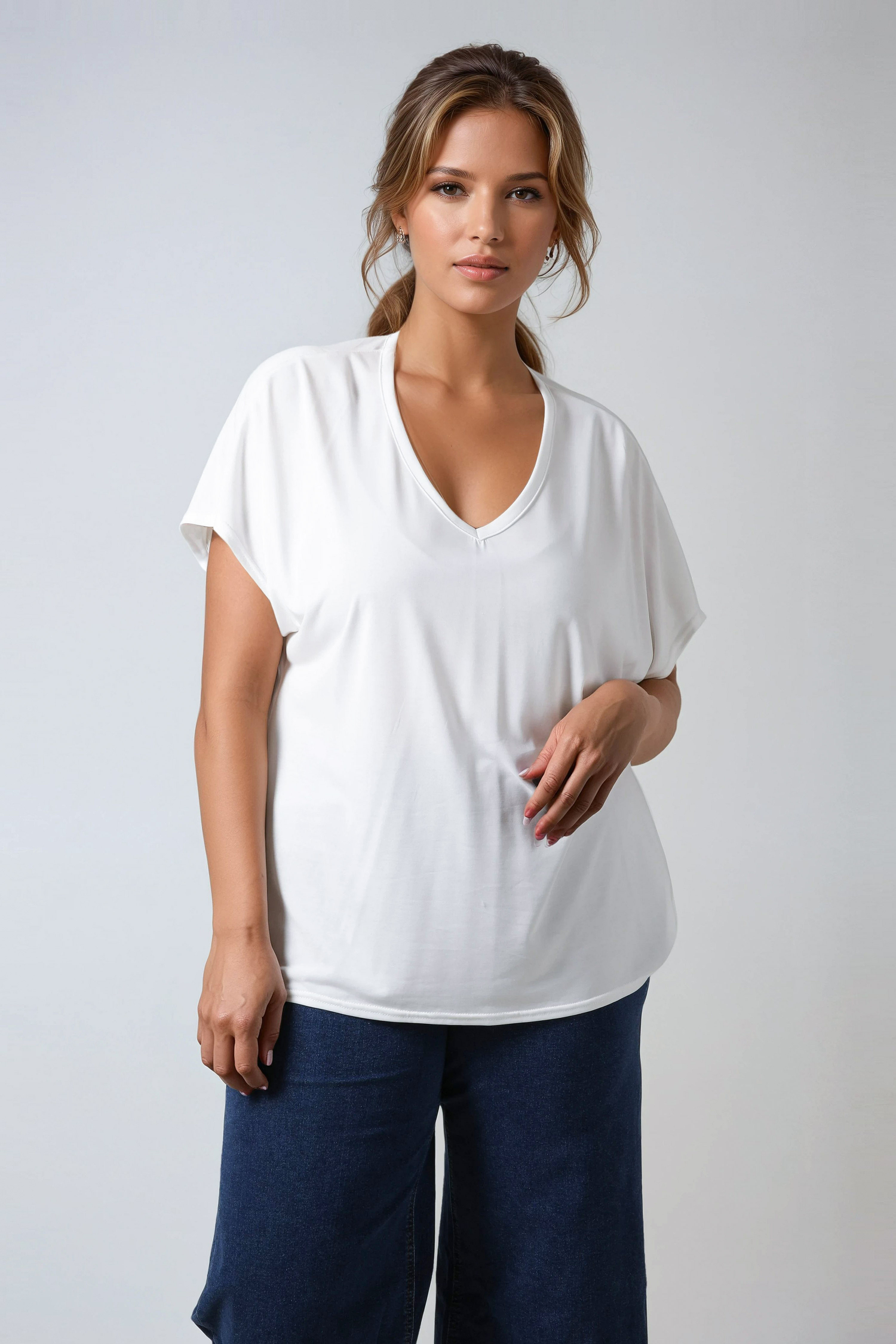 Oversized t-shirt in soft-touch modal