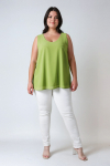 Double tank top in plain voile