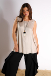 Plain satin tank top