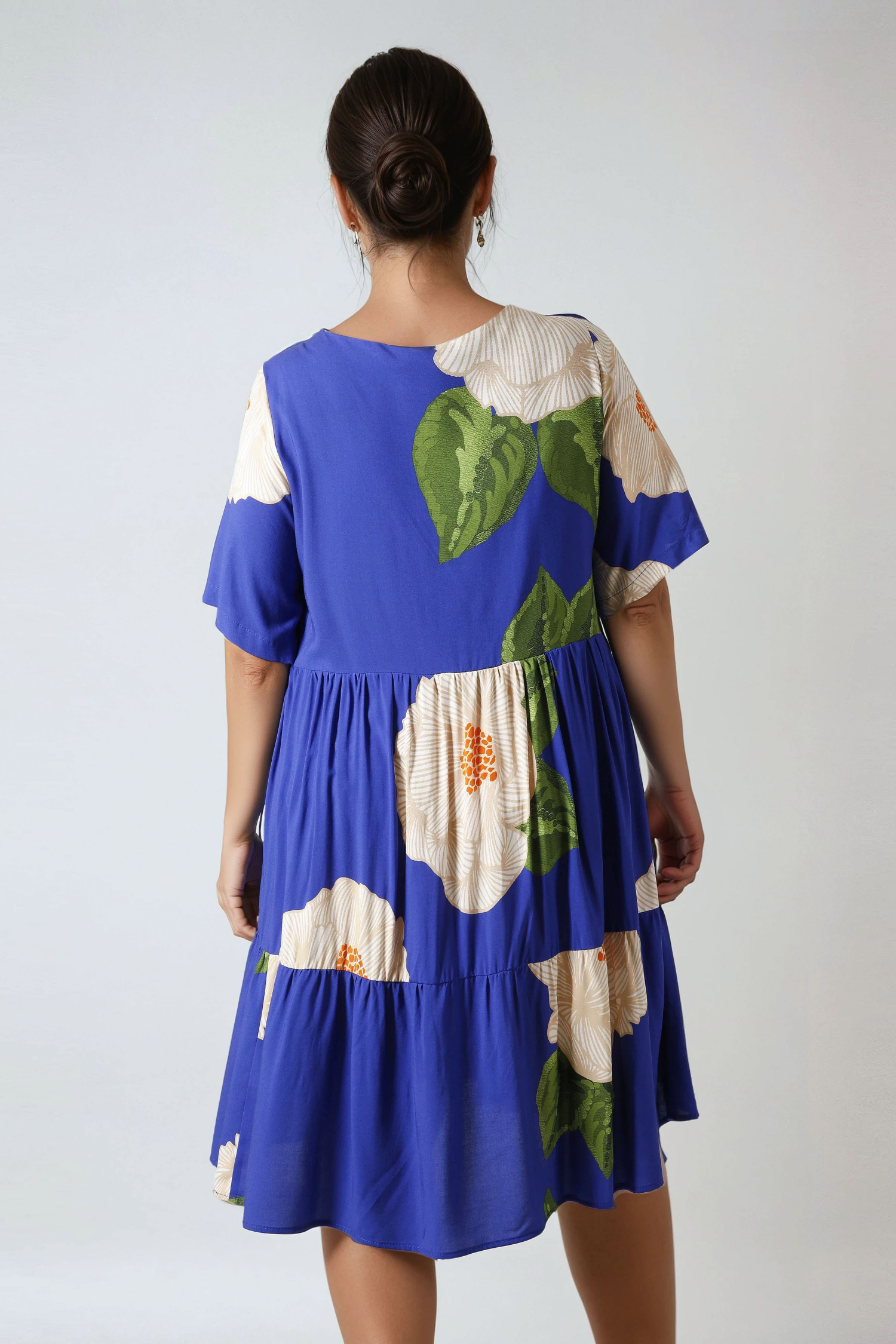 Robe mi-longue imprimée de style bohème