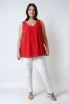 Double tank top in plain voile