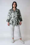Printed blouse with a satin effect base.