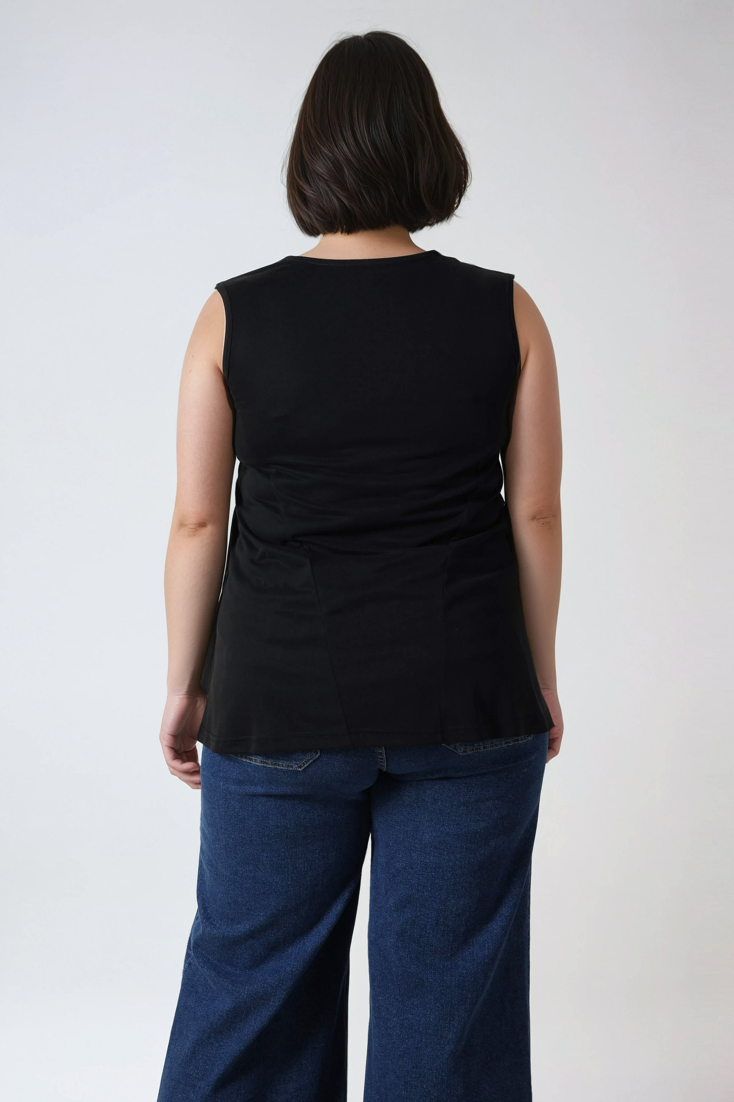 Modal tank top with lace trim