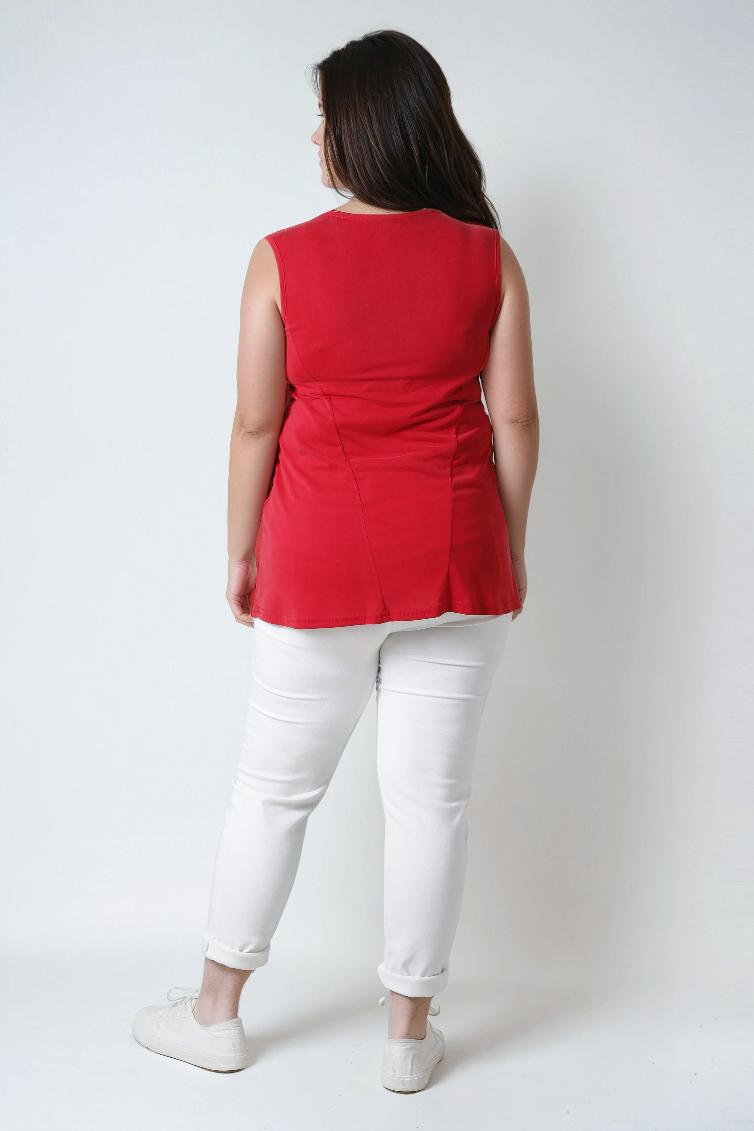 Modal tank top with lace trim