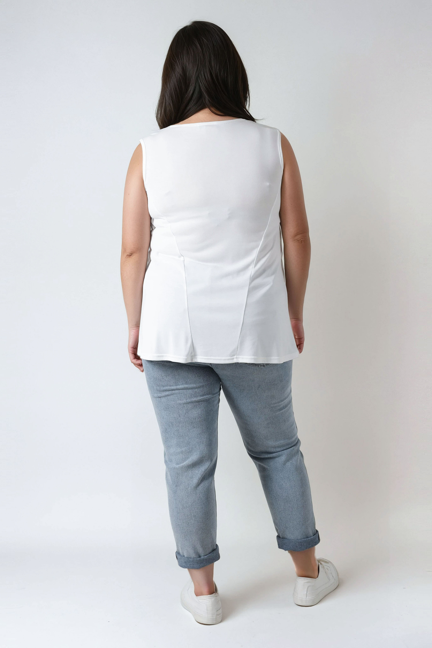 Modal tank top with lace trim