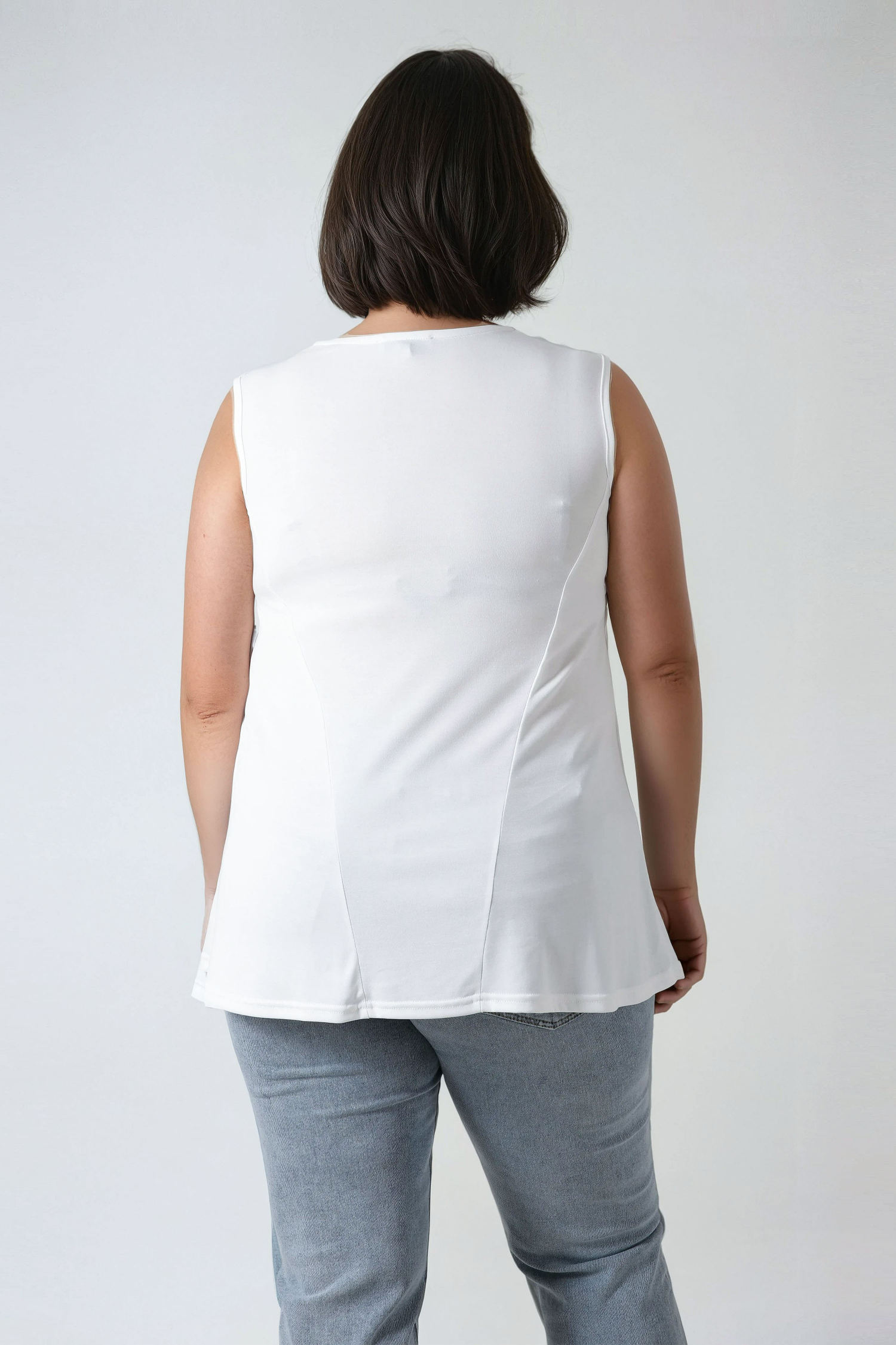 Modal tank top with lace trim
