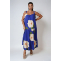 Bohemian style long strappy dress