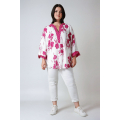 Printed blouse with fluid viscose base 