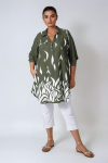 Viscose tunic with flared hem