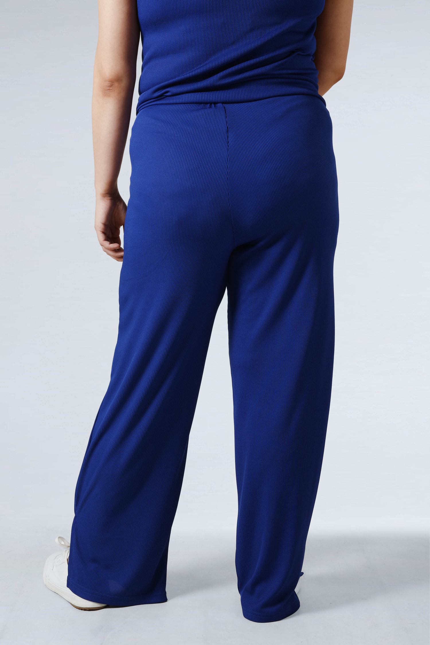Plain ribbed pants