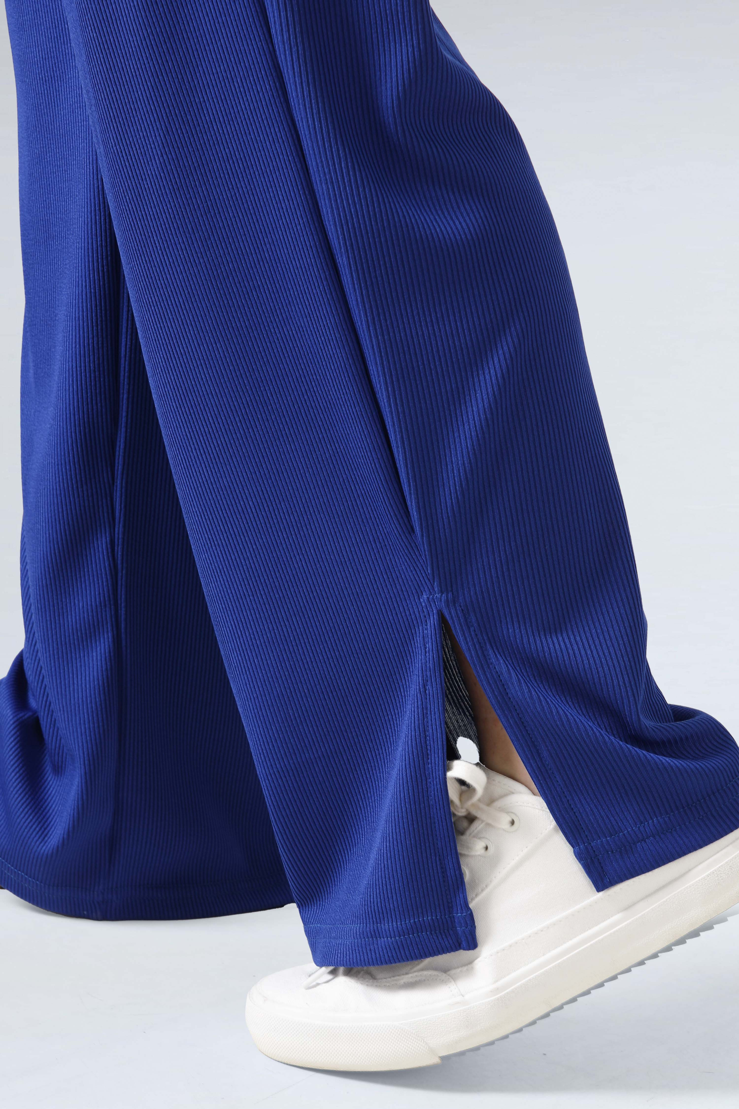 Plain ribbed pants