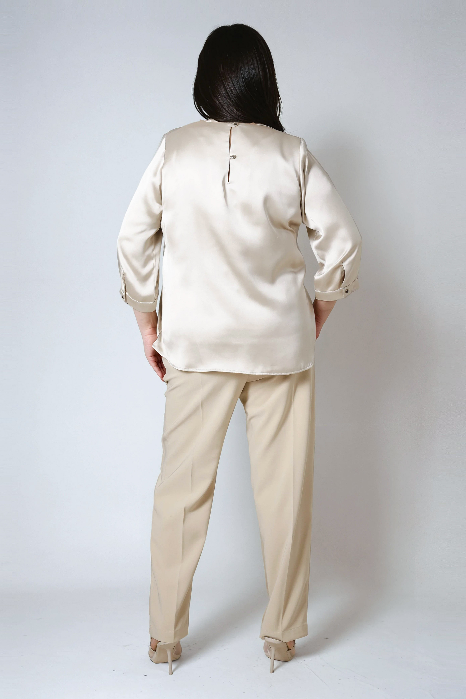 Plain satin blouse