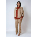 Short suede-effect jacket with Peter Pan collar
