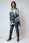 Floaty tunic in voile with large flower pattern
