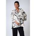 Blouse en viscose imprimée graphique et structurée 