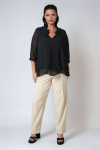 Georgette Crepe Overlay Blouse 