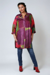 Longue chemise imprimée effet gouache