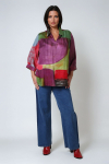 Blouse in gouache effect print