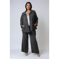 Fluid jacket in stretch and supple fabric 