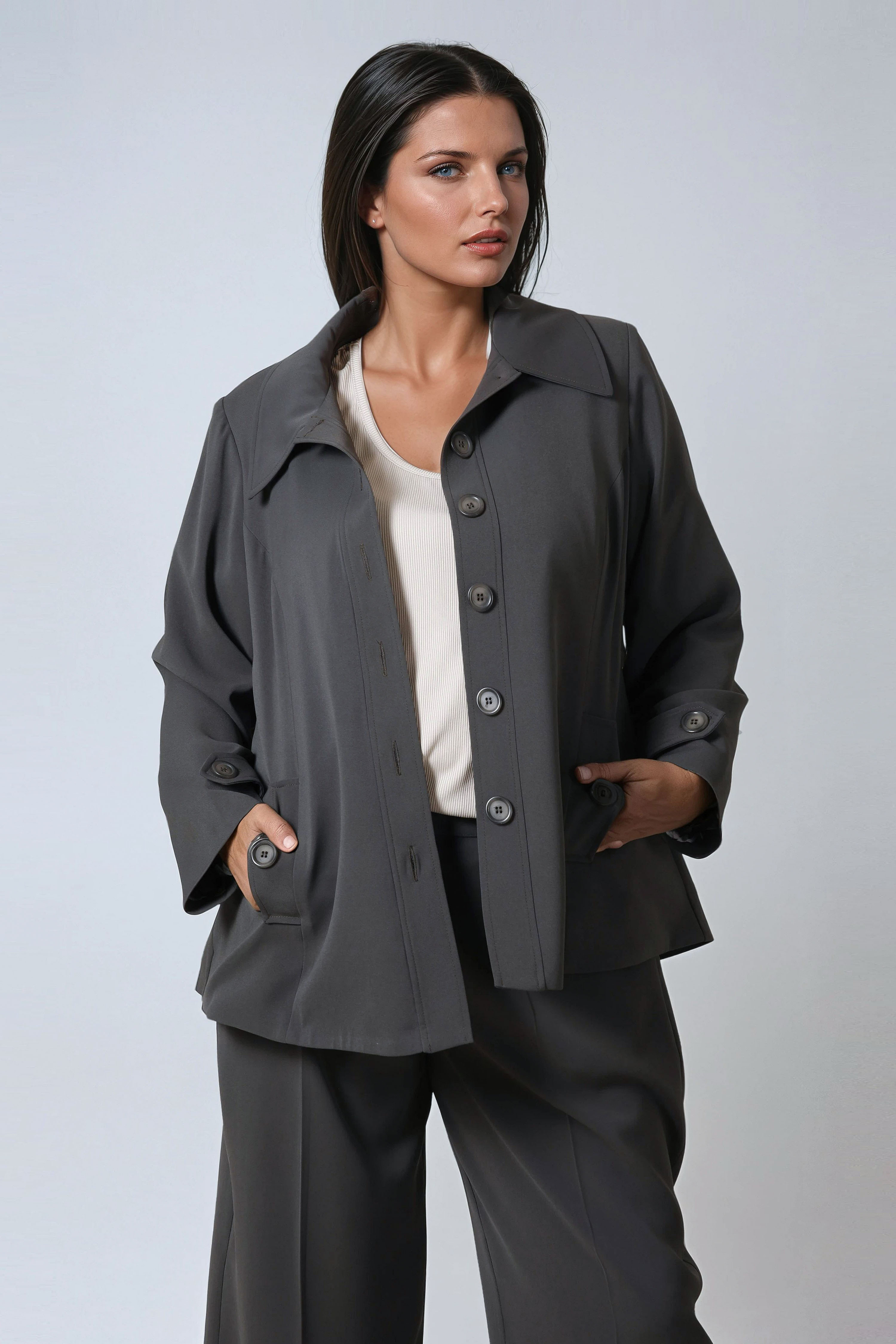 Veste fluide tissus stretch  et souple 