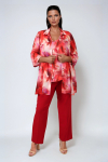 Viscose voile set and printed mesh top