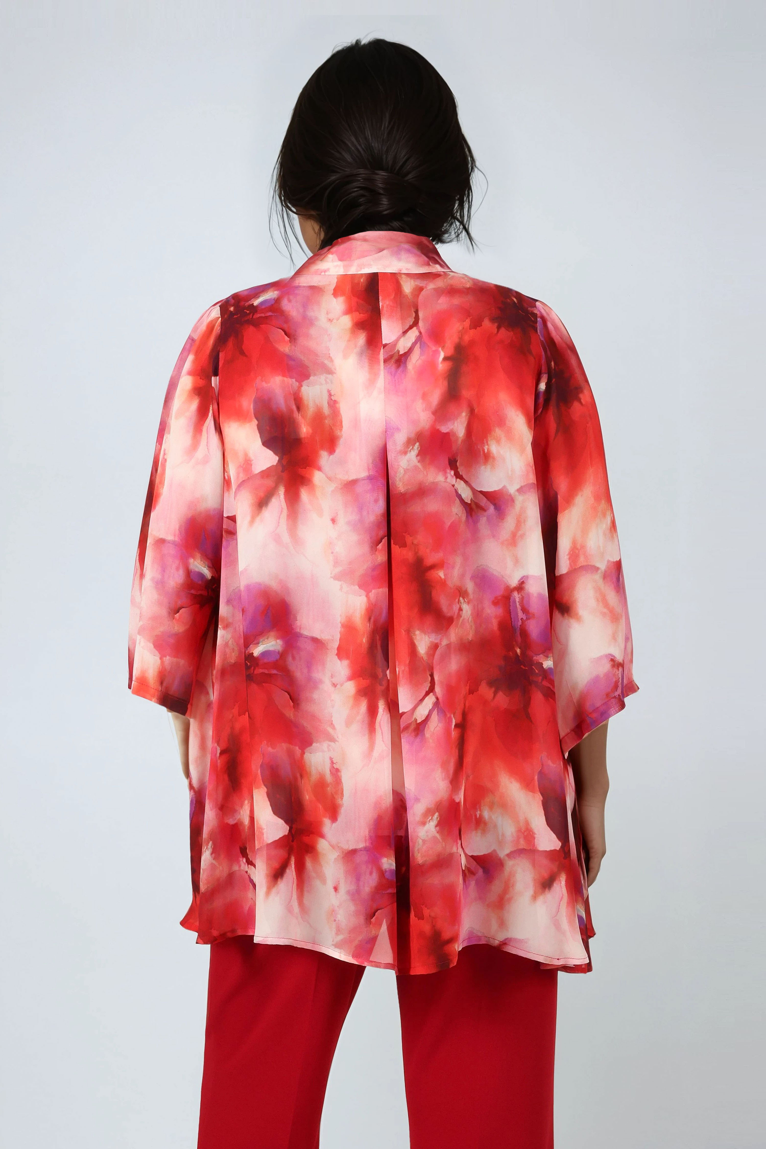 Viscose voile set and printed mesh top
