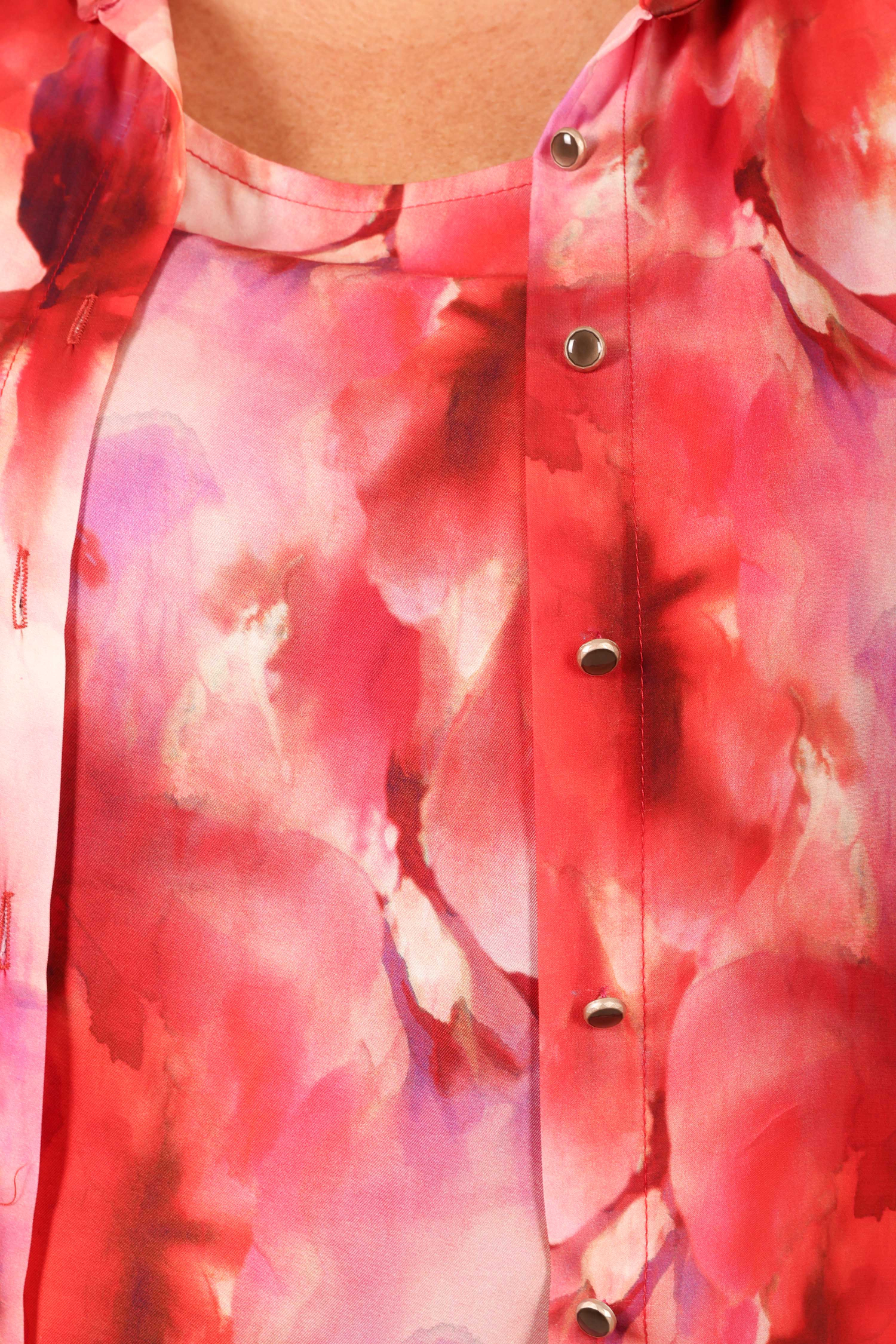 Viscose voile set and printed mesh top