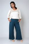 Pantalon fluide avec hautes fentes au bas