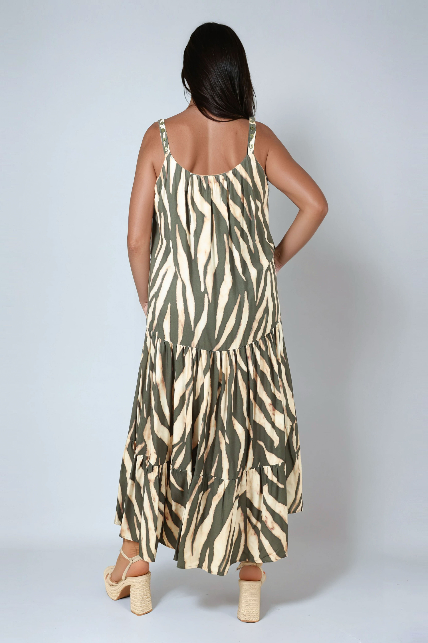 Robe longue à bretelles de style bohême