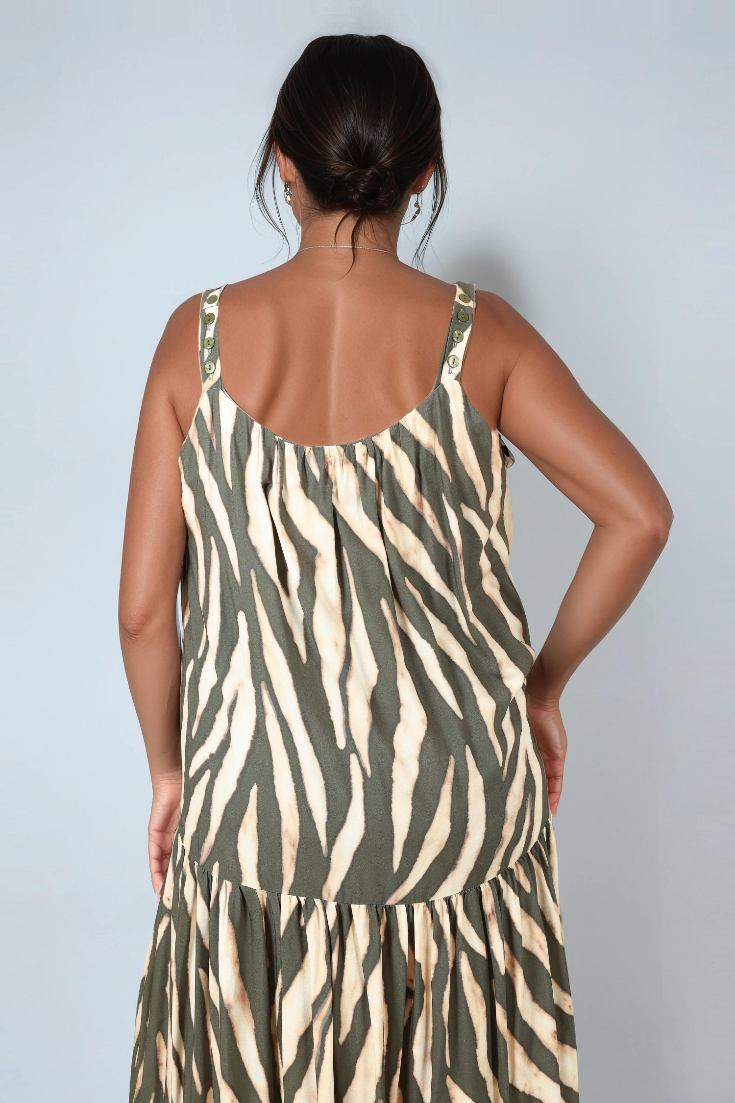 Robe longue à bretelles de style bohême