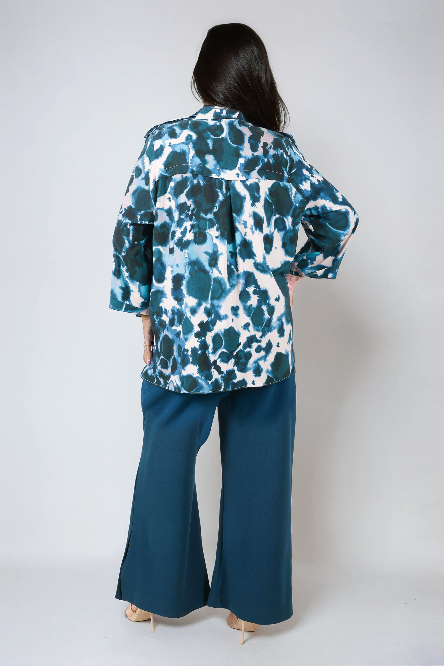 Printed viscose blouse