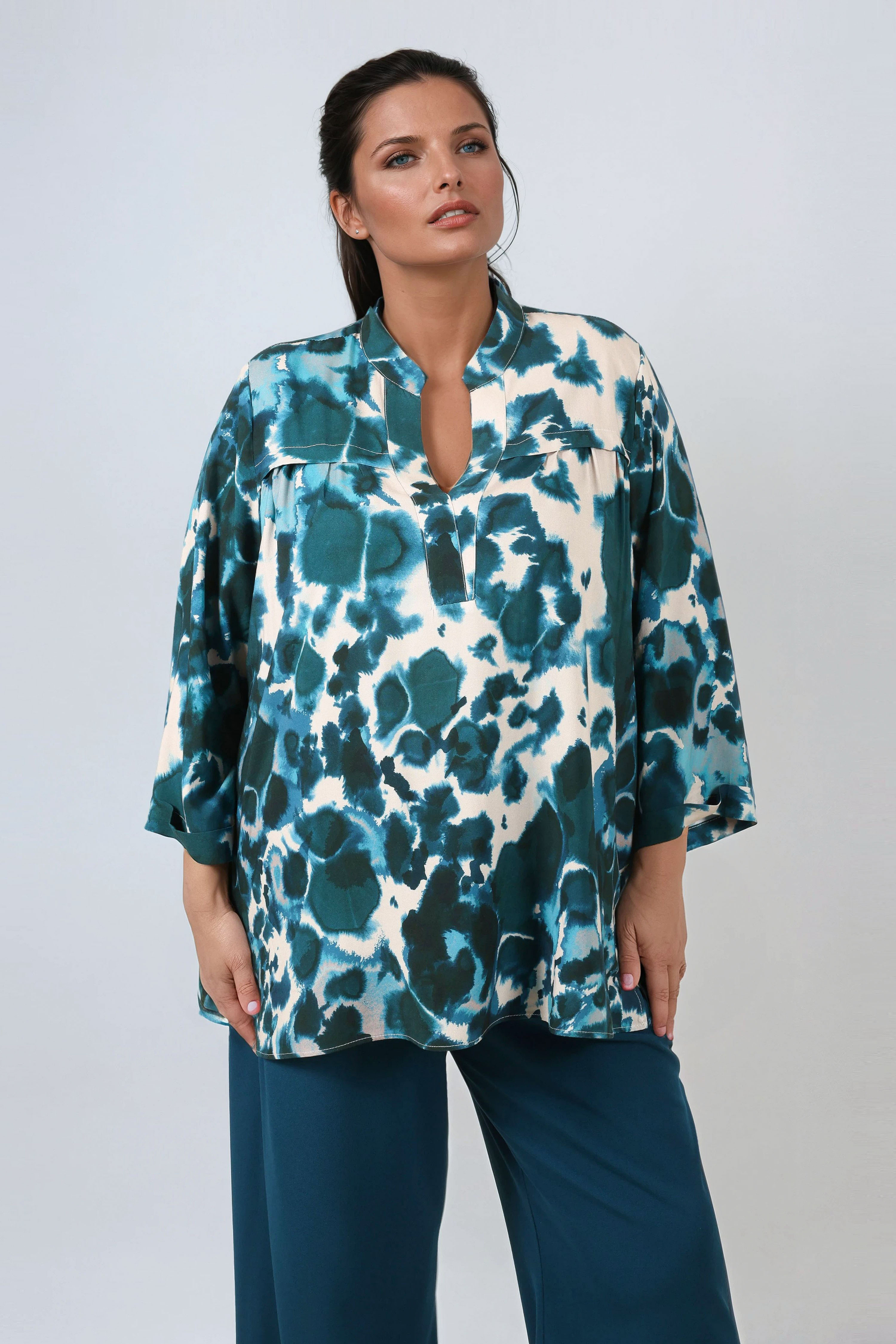 Printed viscose blouse