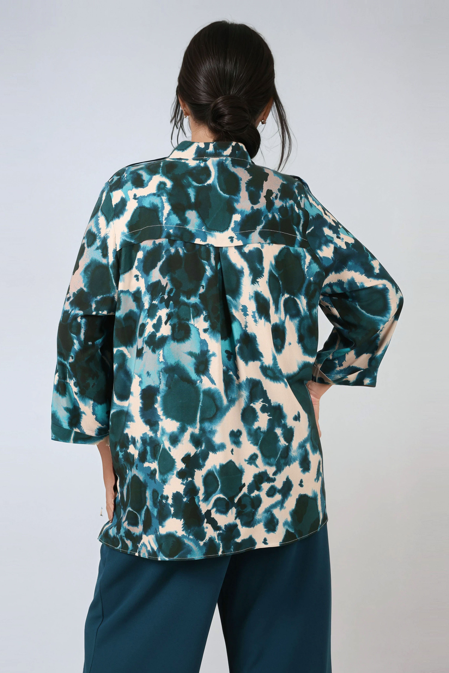 Printed viscose blouse